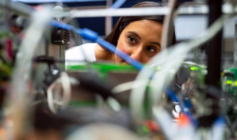 Girl working on a project in STEAM Lab
