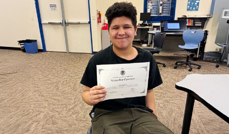 Job-ready student who just completed a professional 3D printer operating course.
