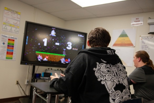 Northpoint students gather to play video games as part of student life on campus.