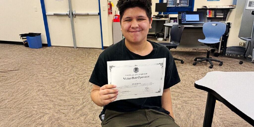 Job-ready student who just completed a professional 3D printer operating course.